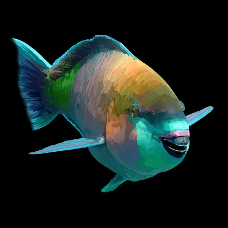 Poisson coloré Pop Art