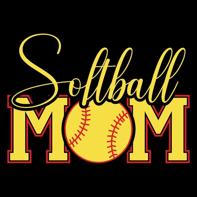 Softball Mom Ball Crest