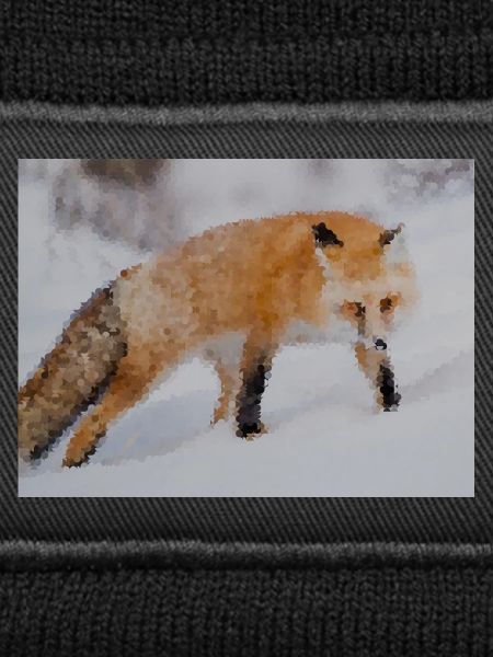 Fuchs im Schnee Aquarell