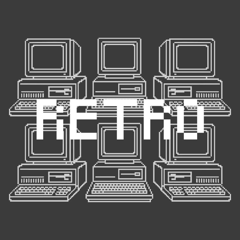 Retro Computer Grid Techno