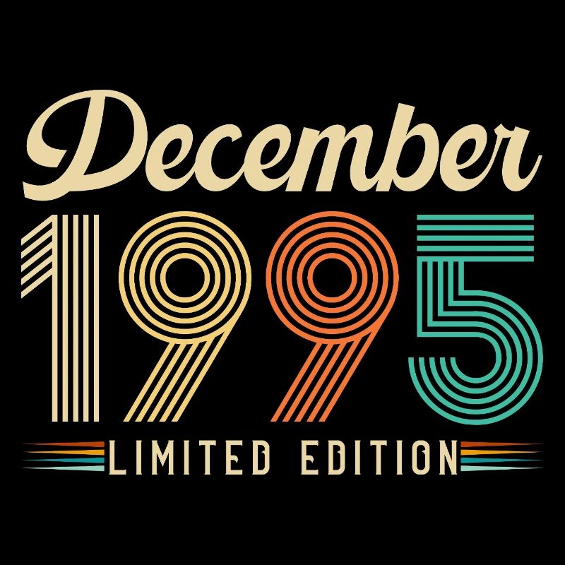 Décembre 1995 Anniversaire Vintage Rétro Cadeau
