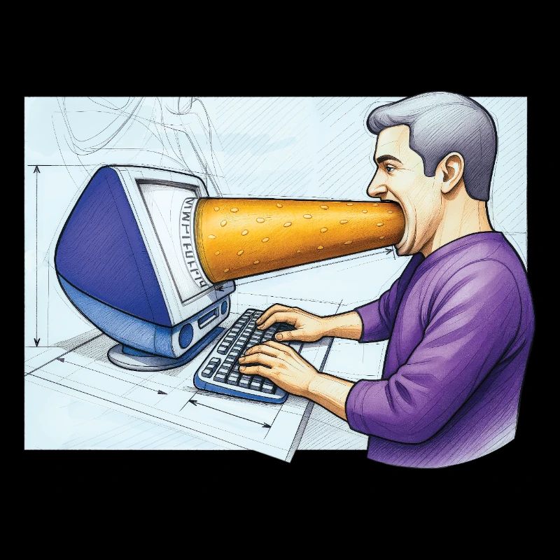 COMPUTER ADDICT MAN - geek & scifi