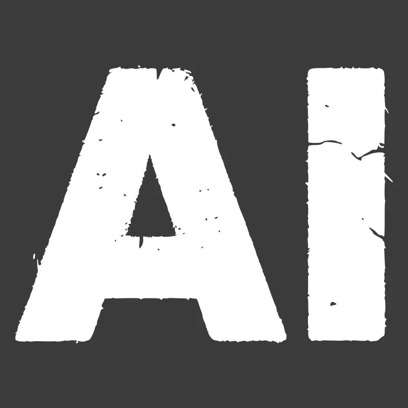 AI Artificial Intelligence Text Grunge Vektor