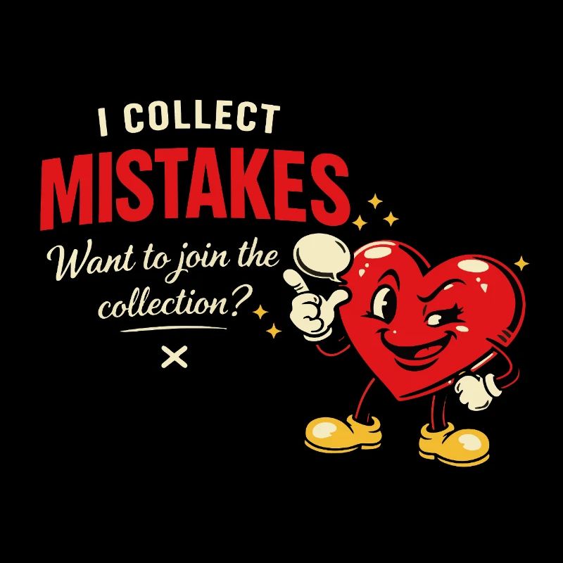 I Collect Mistakes – Vintage Comic Anmachspruch