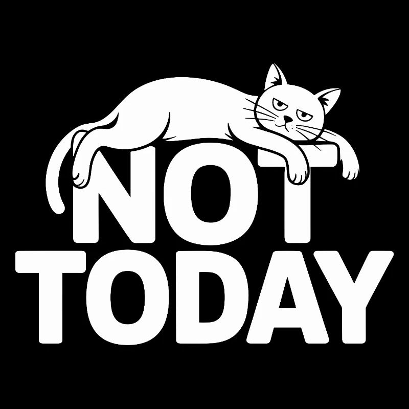 Chat dit pas aujourd’hui au bureau Chat à la maison Chat au bureau