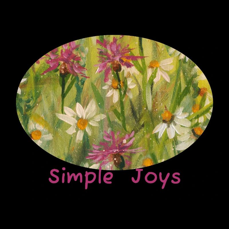 Simple Joys – Wildblumen-Gänseblümchen-Ellipse