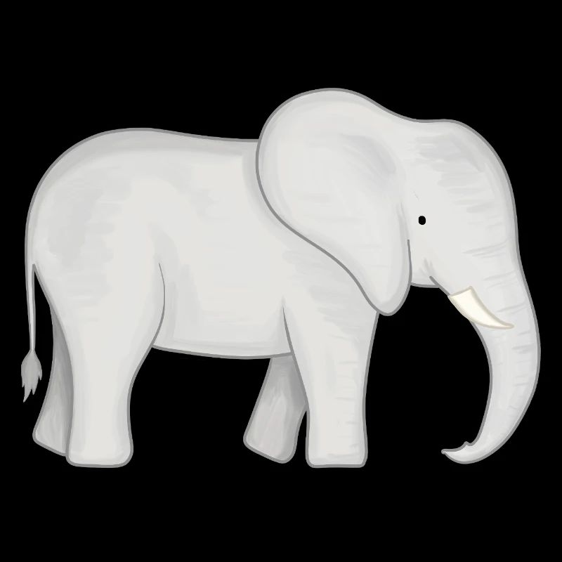 Dessin de l’éléphant blanc