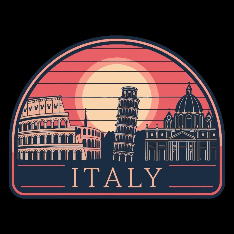 Italy Destinations Sunset Art