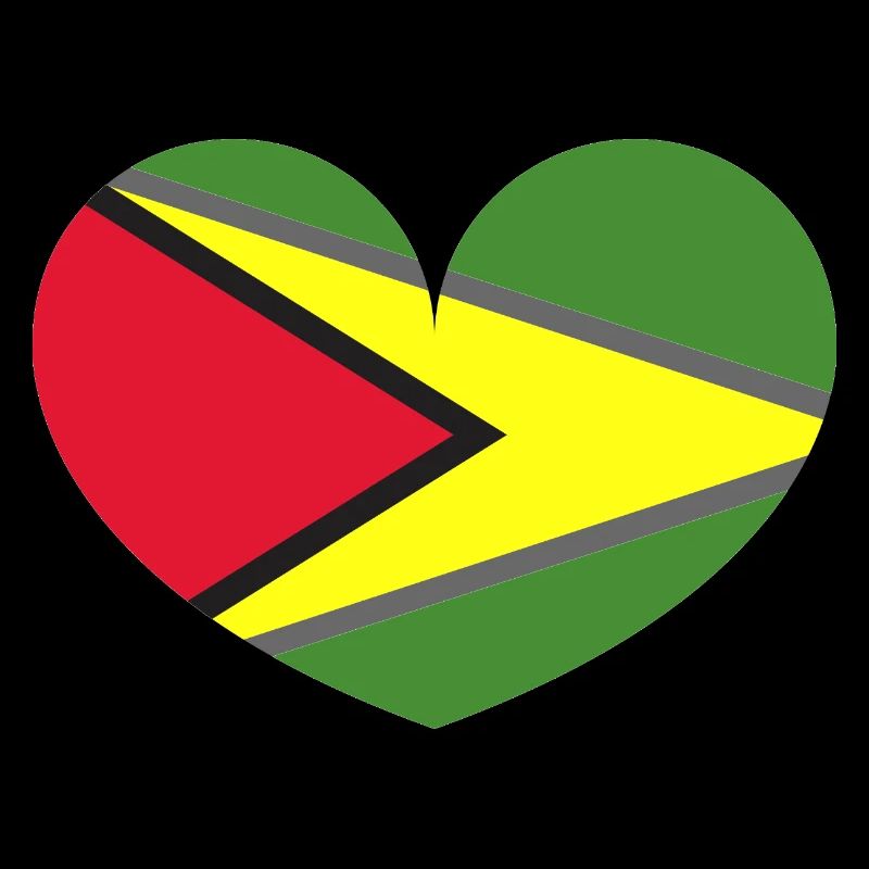 Drapeau du cœur du Guyana