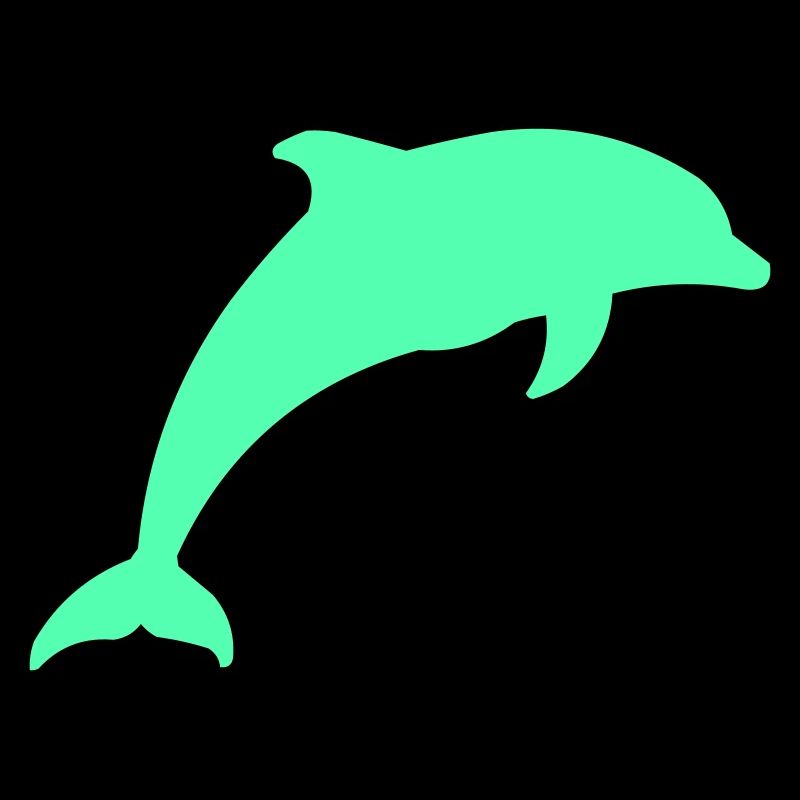 Glowing Dolphin Silhouette