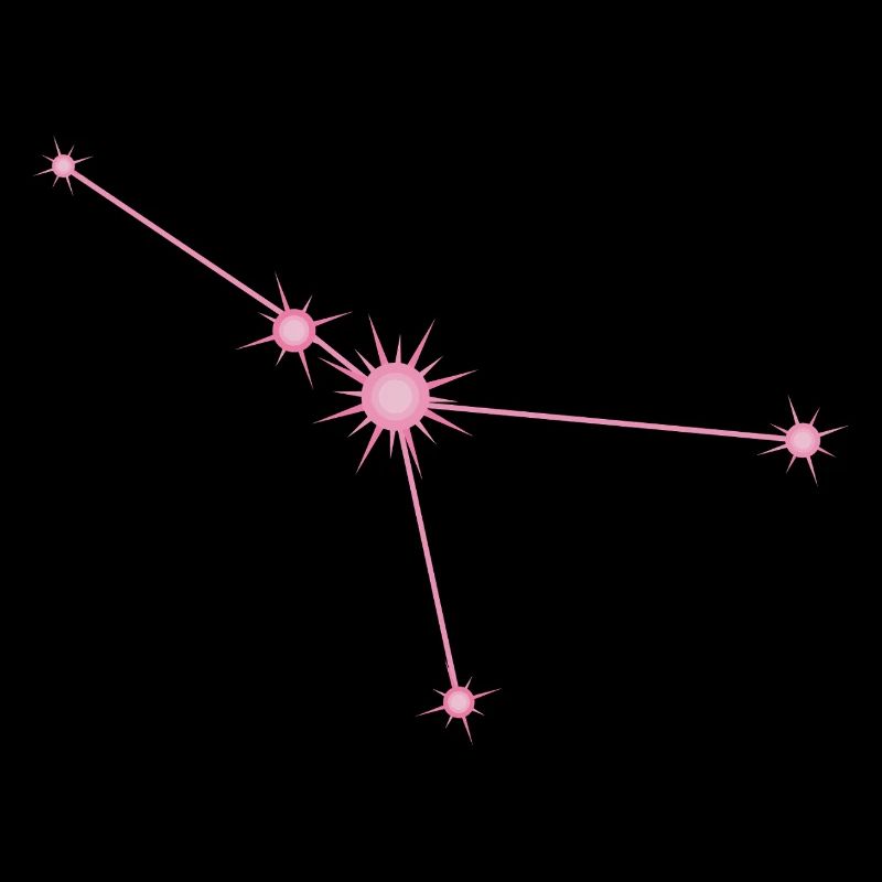 Krebsstern Sternbild Sternzeichen Pastellrosa