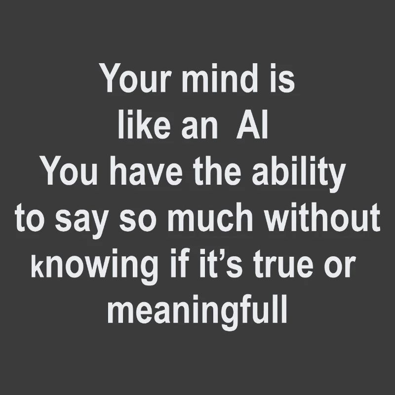 Brain as AI: Words without Value