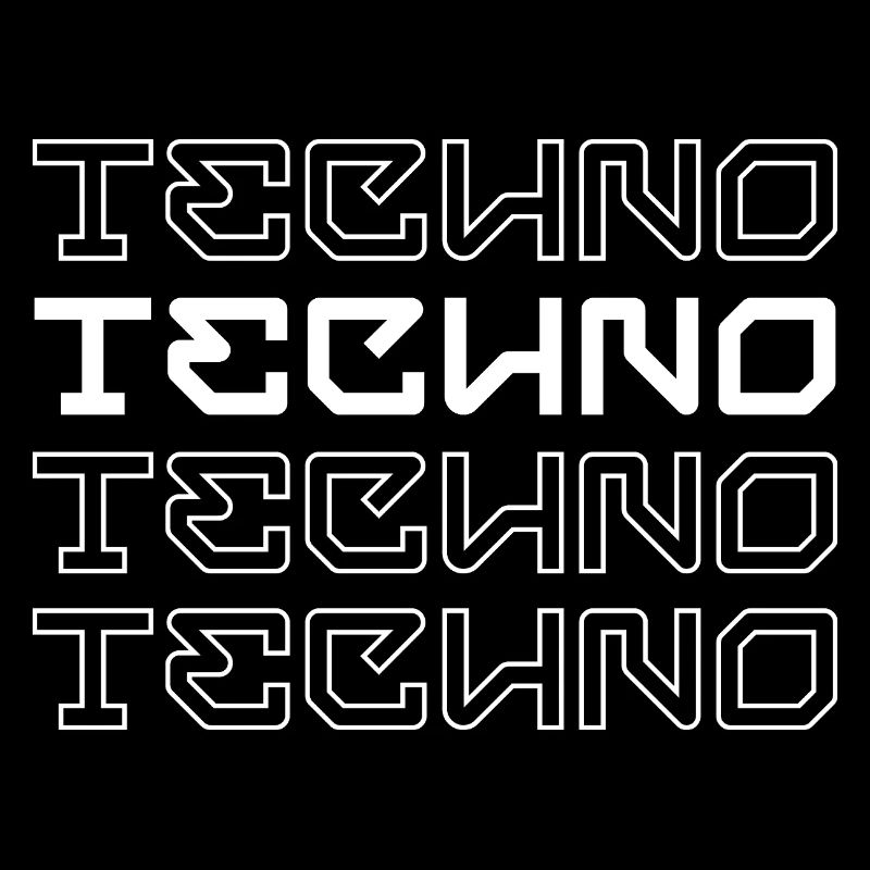 Conception de logo en typographie techno-moderne