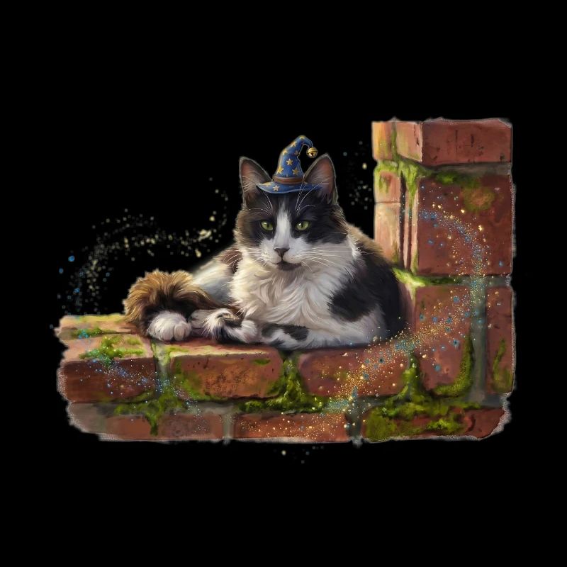 Le Sorcier Chat sur le Mur