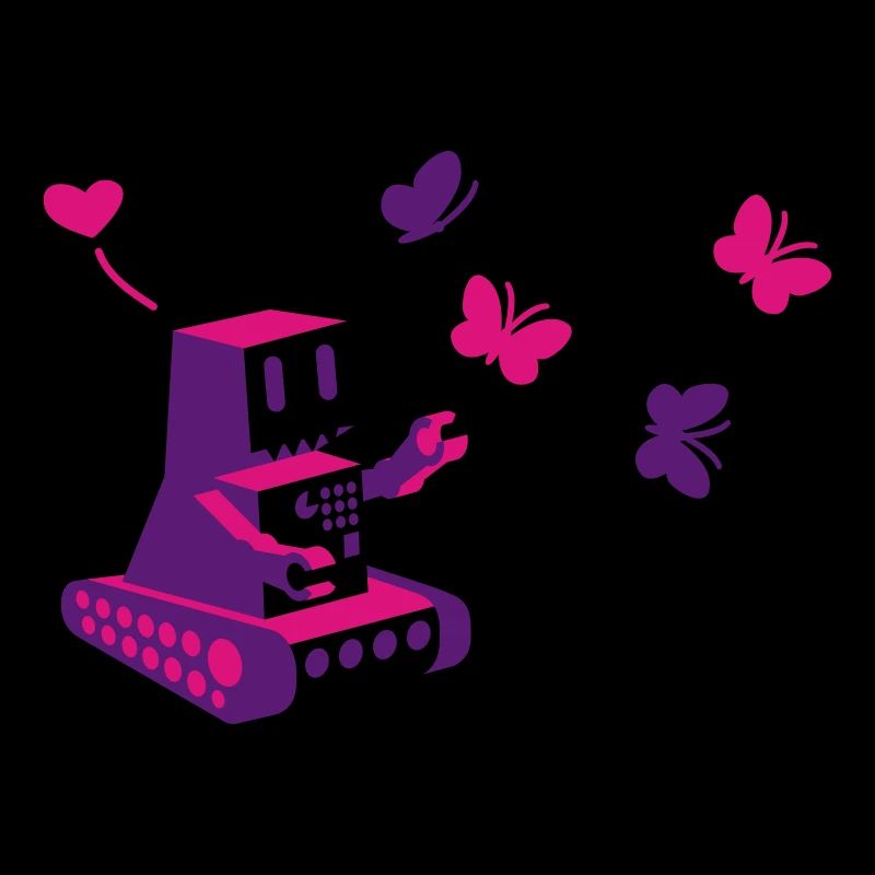 robot loves butterfly