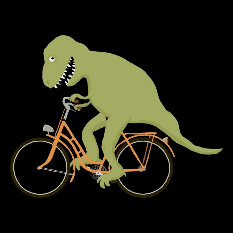 Dino fährt Rad