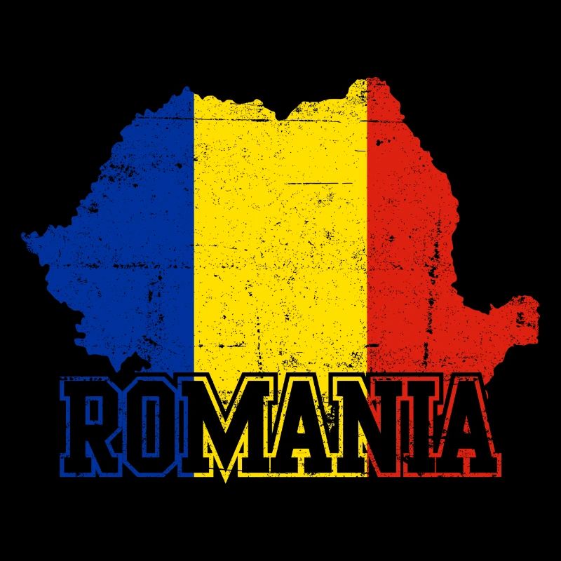 Rumänien-Karten-Flaggenemblem