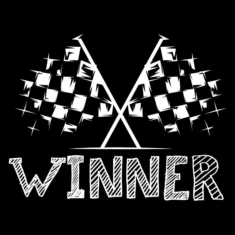 Winner Gewinner Symbol Flagge Autorennen Logo icon