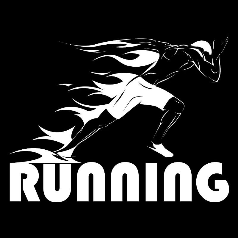 Athletics Sports Training Symbol Running Fire