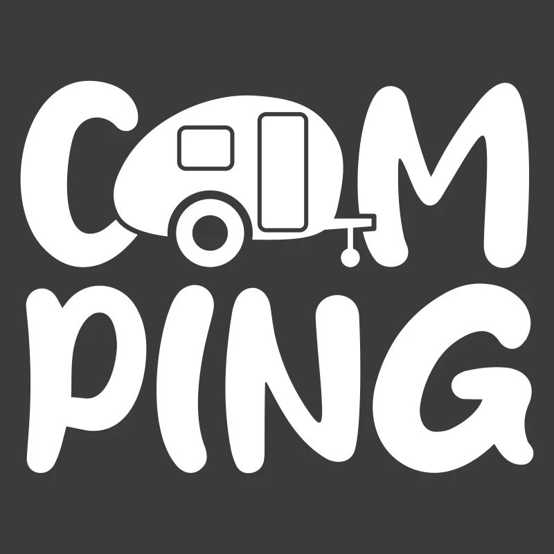 Camping Caravan Handwriting Comic Camper Caravan
