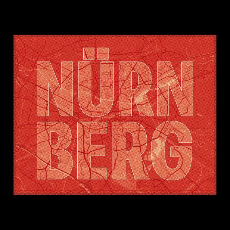 Nuremberg City Map Bold