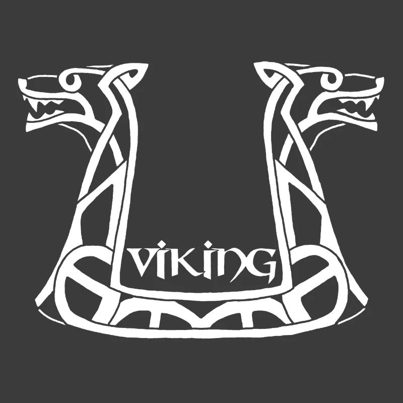 Weißer Wikinger-Drache