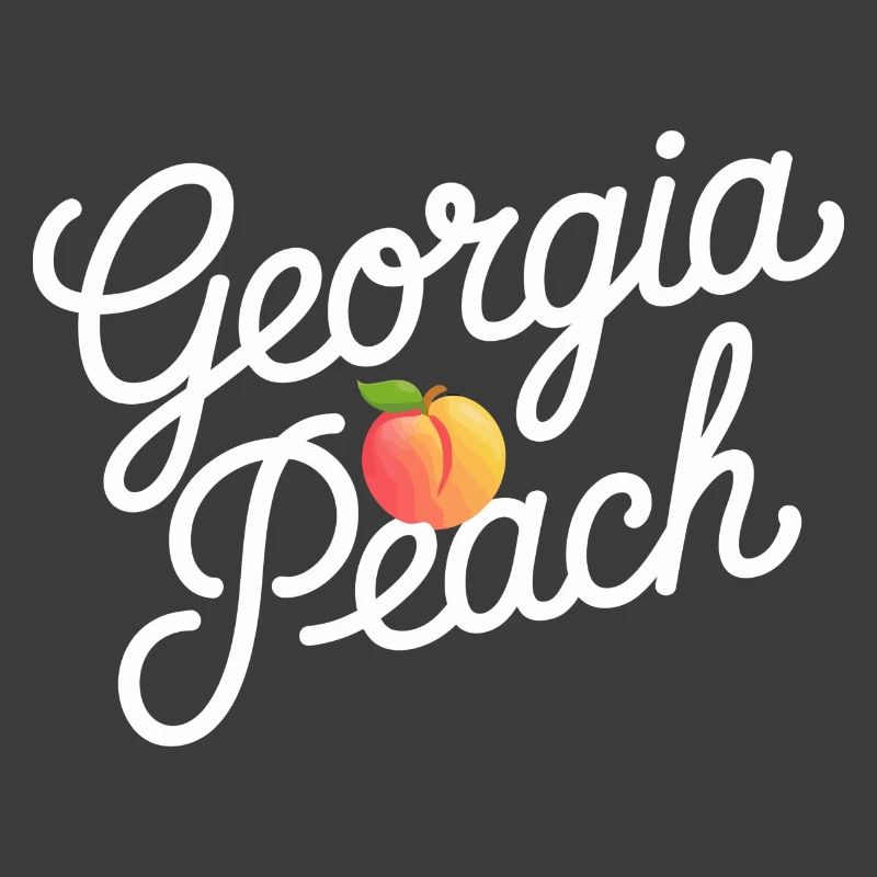 Georgia Peach Script Logo