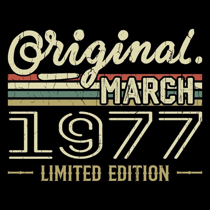 Born in March 1977 Birthday Gift March 1977