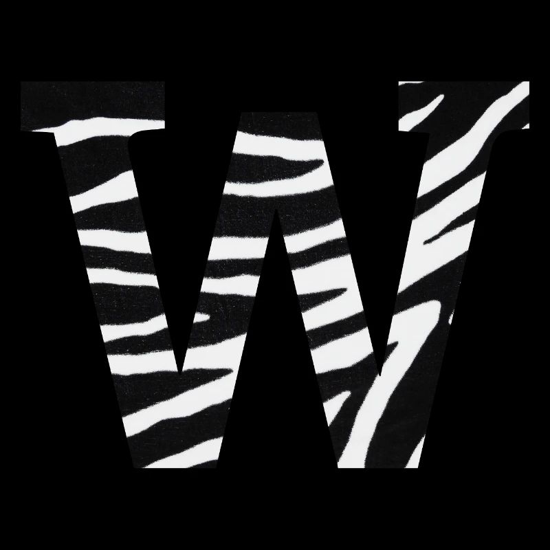 Letter w zebra
