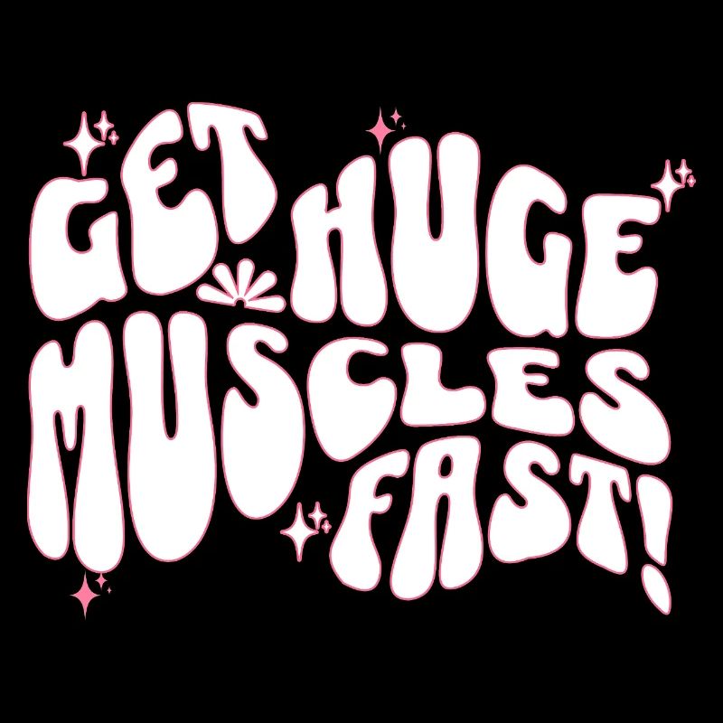 Big Muscles Fun Slogan Design