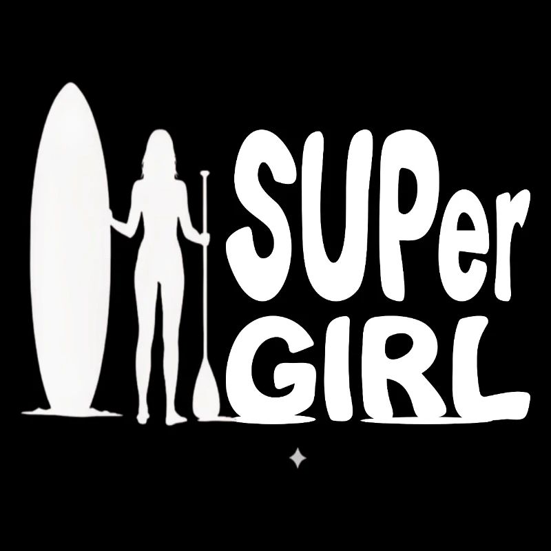 SUPer Fille avec Stand Up Paddle SUP Design