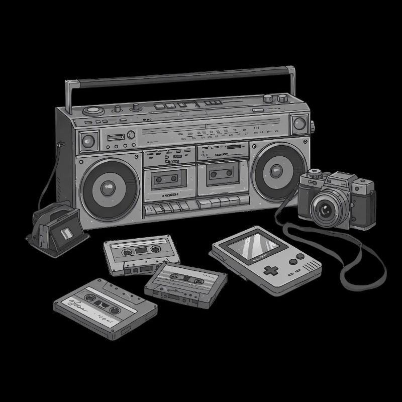 Retro cassette and camera design