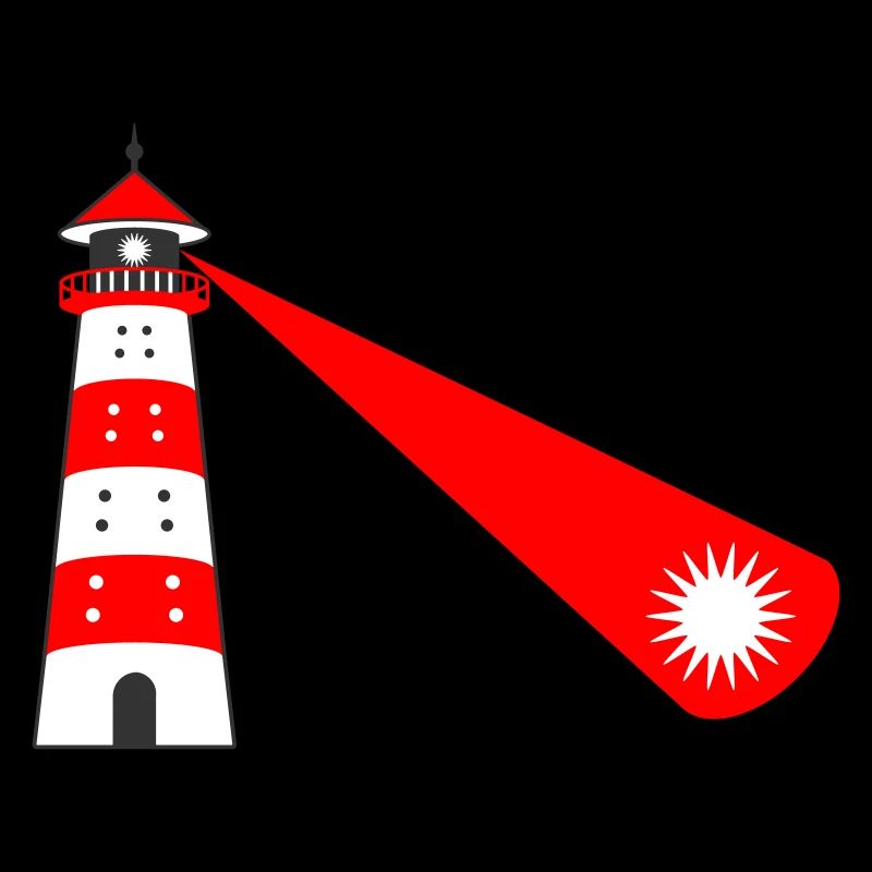 Leuchtturm mit Lichtschein