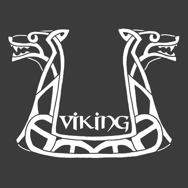 Weißer Wikinger-Drache