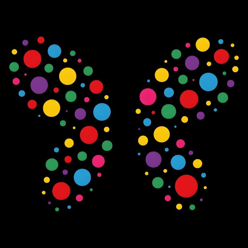 Bloom d’aile de point coloré