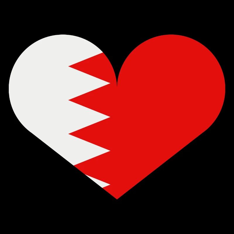 Bahrain flag heart