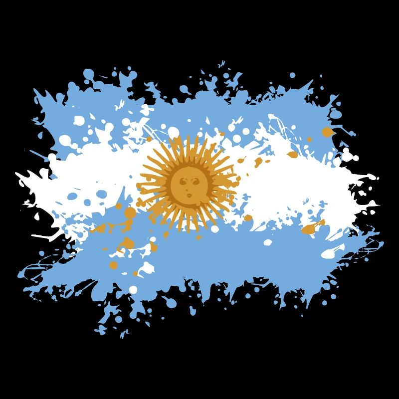 Argentinien Flagge Splash