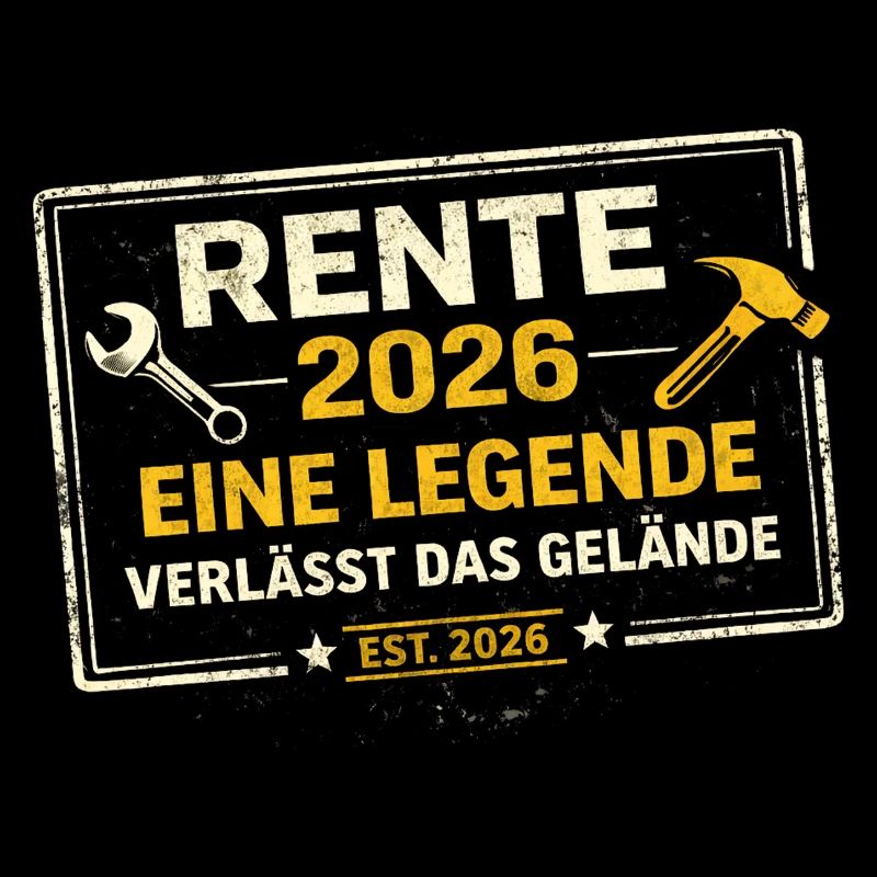Rente 2026 Geschenk Mann Handwerker Rentner