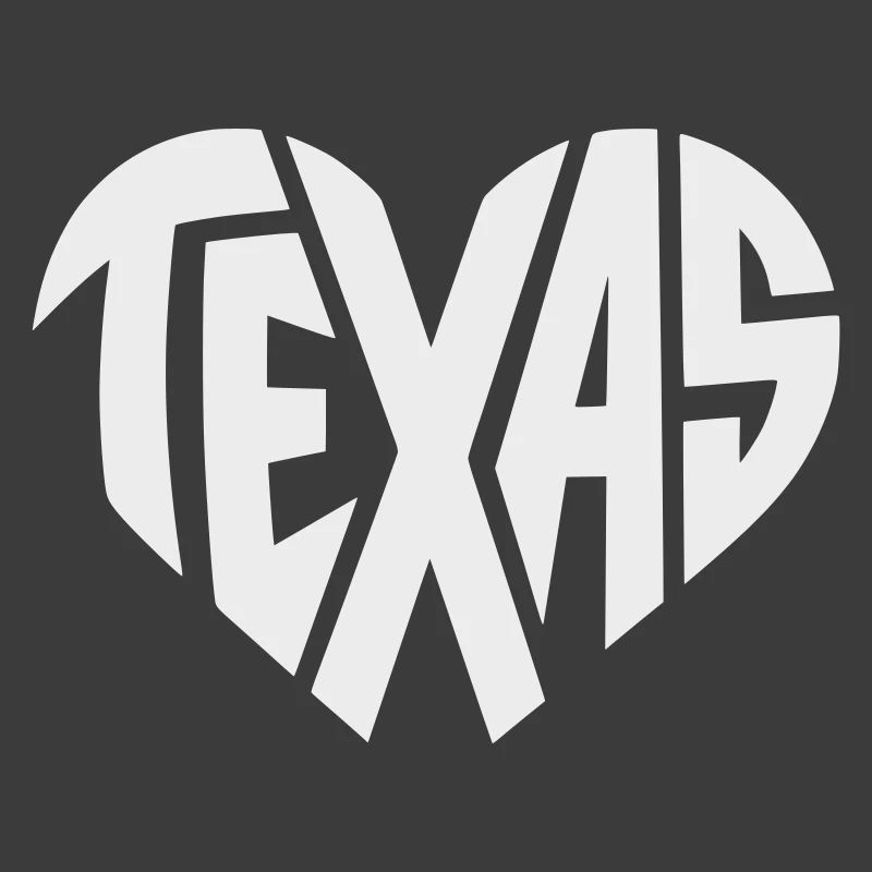 Texas Herz Typografie