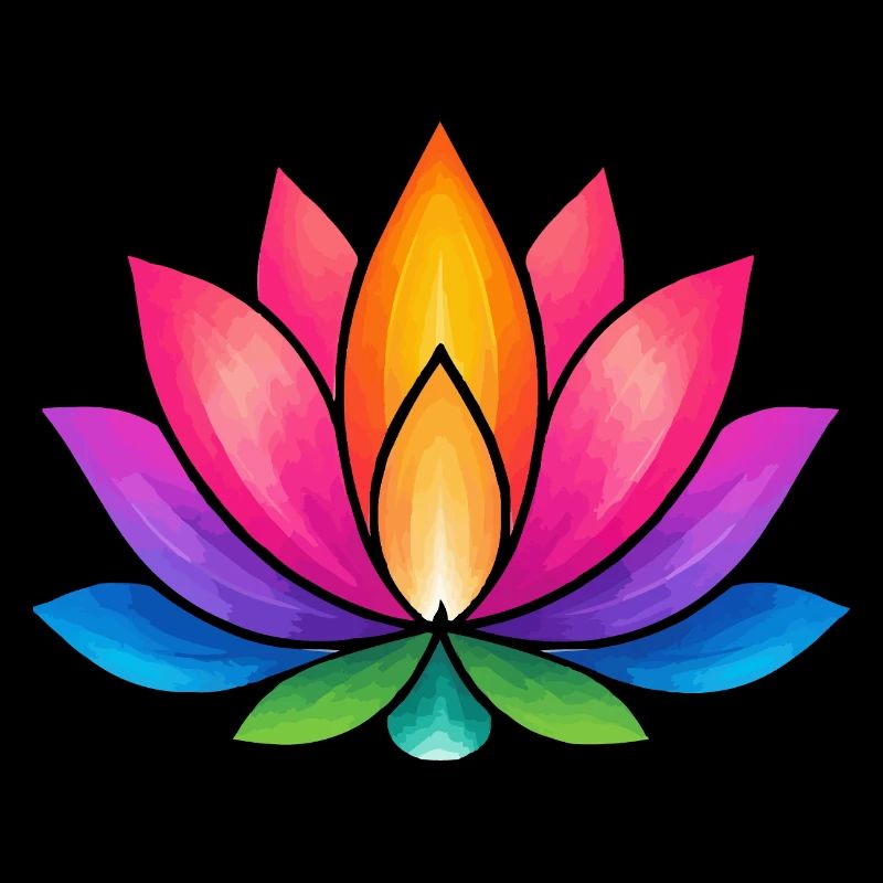 Glowing Lotus Flower Color Explosion