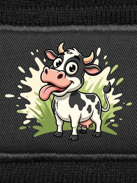 Cow cartoon on grass