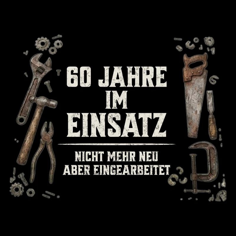 60. Geburtstag Handwerker Geschenk Werkzeug Spruch