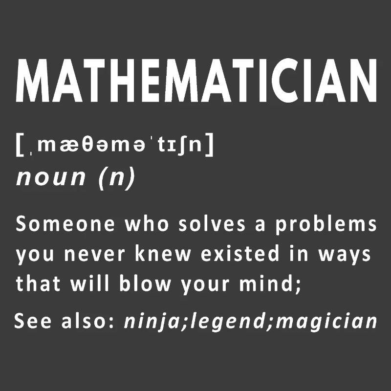 Mathematician Definition Funny Math Noun