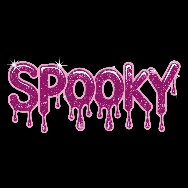 Spooky pink dripping lettering for Halloween