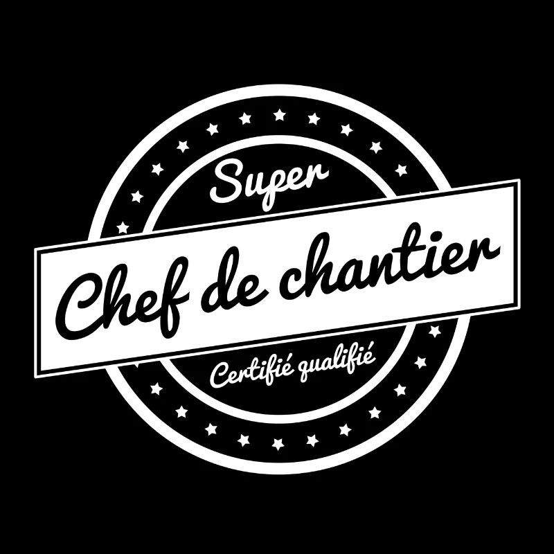 Super chef de chantier - blanc