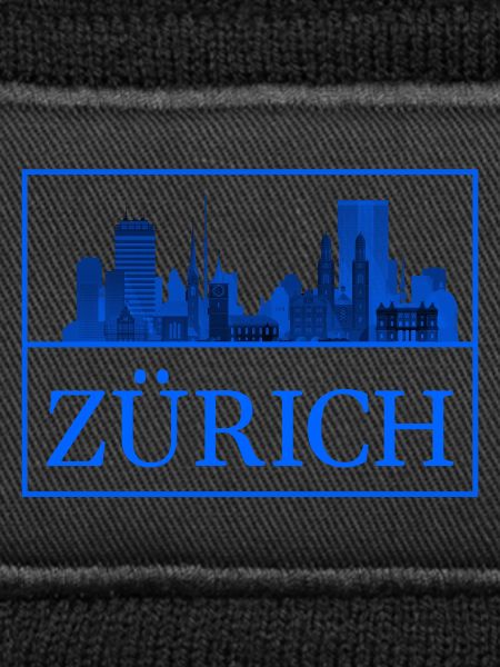 Zurich Skyline Blue Silhouette