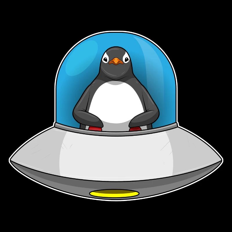 Penguin Spaceship Space