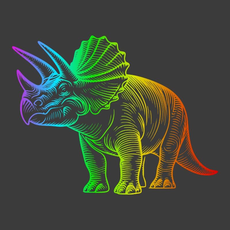 Regenbogen-Triceratops-Dinosaurier