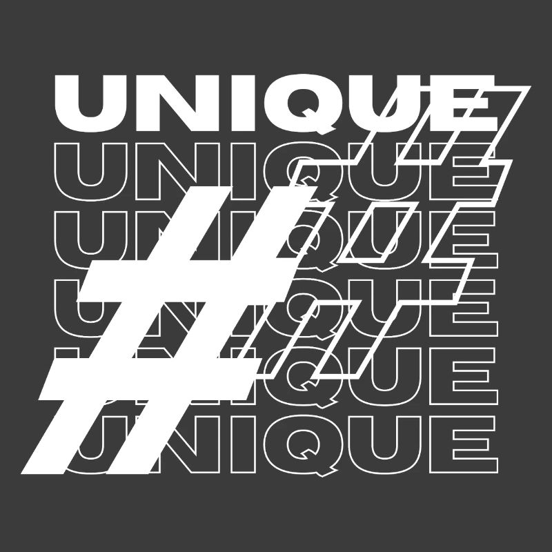 Unique Hashtag Typography