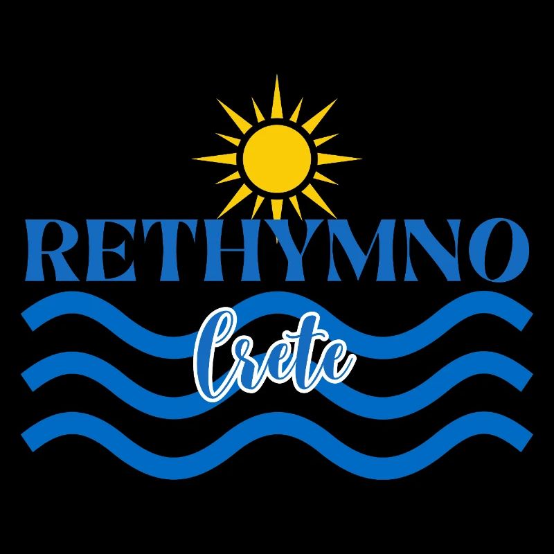 Conception de la vague du coucher de soleil de Réthymnon